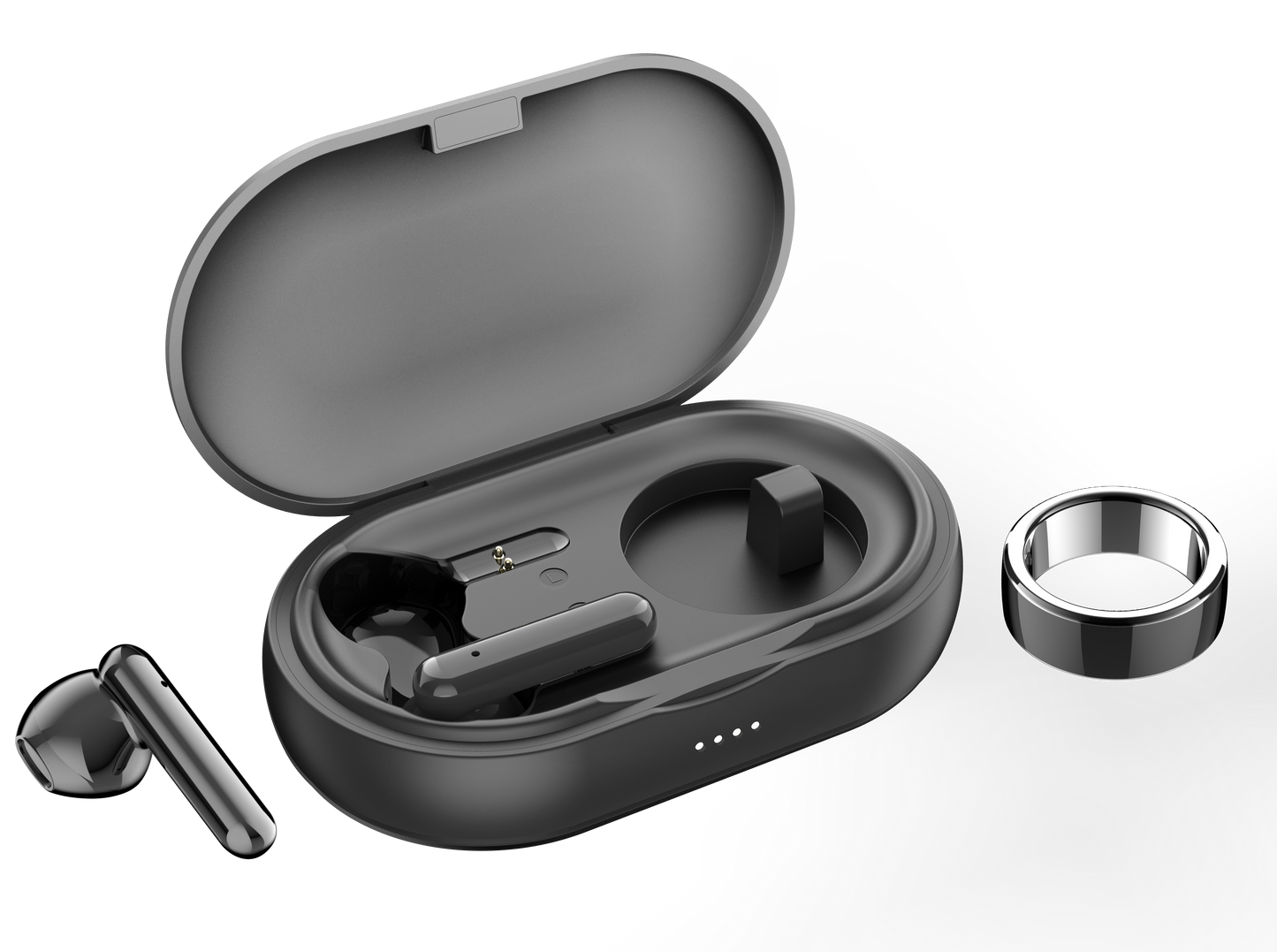 Smart Health Ring with Charging Case